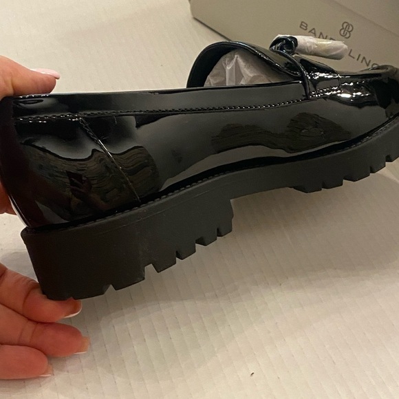 Bandolino Women’s Black Patent Loafers Tassel Fillups Vegan New 8.5 w Box - Picture 11 of 13